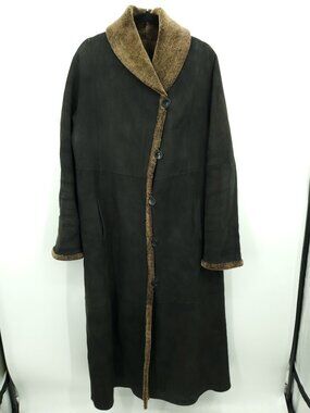 Blue Duck Sheepskin Shearling Coat L Brown